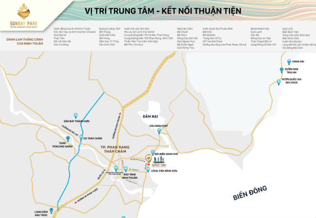 Vị trí dự án Sunbay Park Resort & Hotel Phan Rang