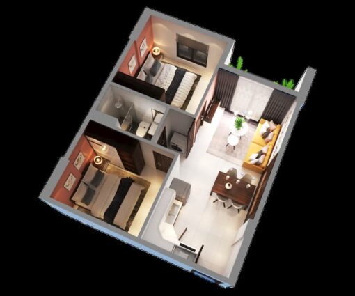 Bán căn hộ 2 phòng ngủ diện tích 48m2 giá chỉ 583 triệu - Ảnh 4
