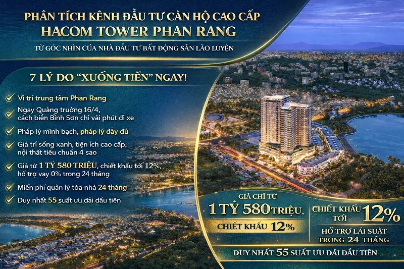 Phân tích kênh Đầu tư Căn hộ Cao cấp Hacom Tower Phan Rang