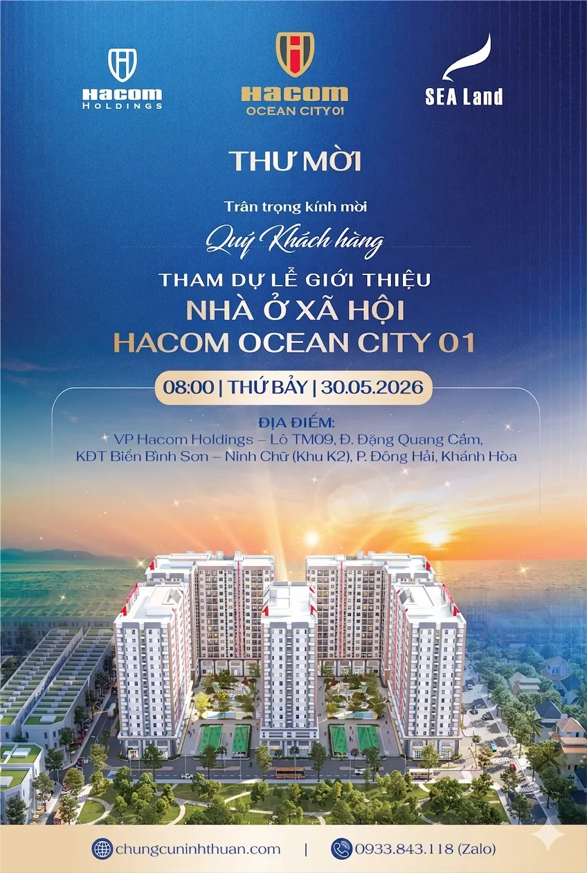 [THƯ MỜI] THAM DỰ LỄ GIỚI THIỆU NHÀ Ở XÃ HỘI HACOM OCEAN CITY 01