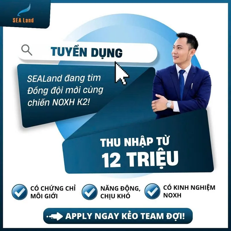 Sàn giao dijhc BĐS Sealand tuyển dụng nhân sự năm 2026