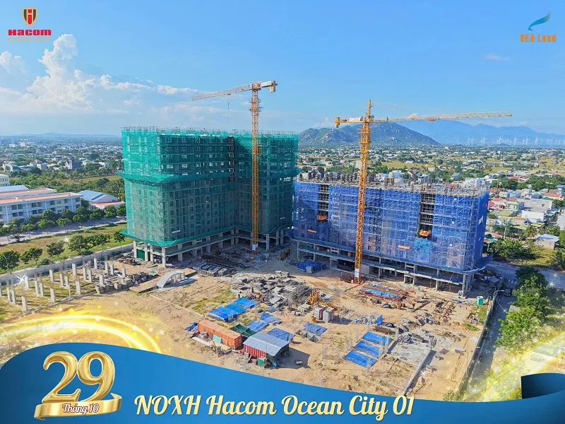 Cập nhật tiến độ NOXH Hacom Ocean City 01 (Nam Khánh Hòa) đến 29/10/2026